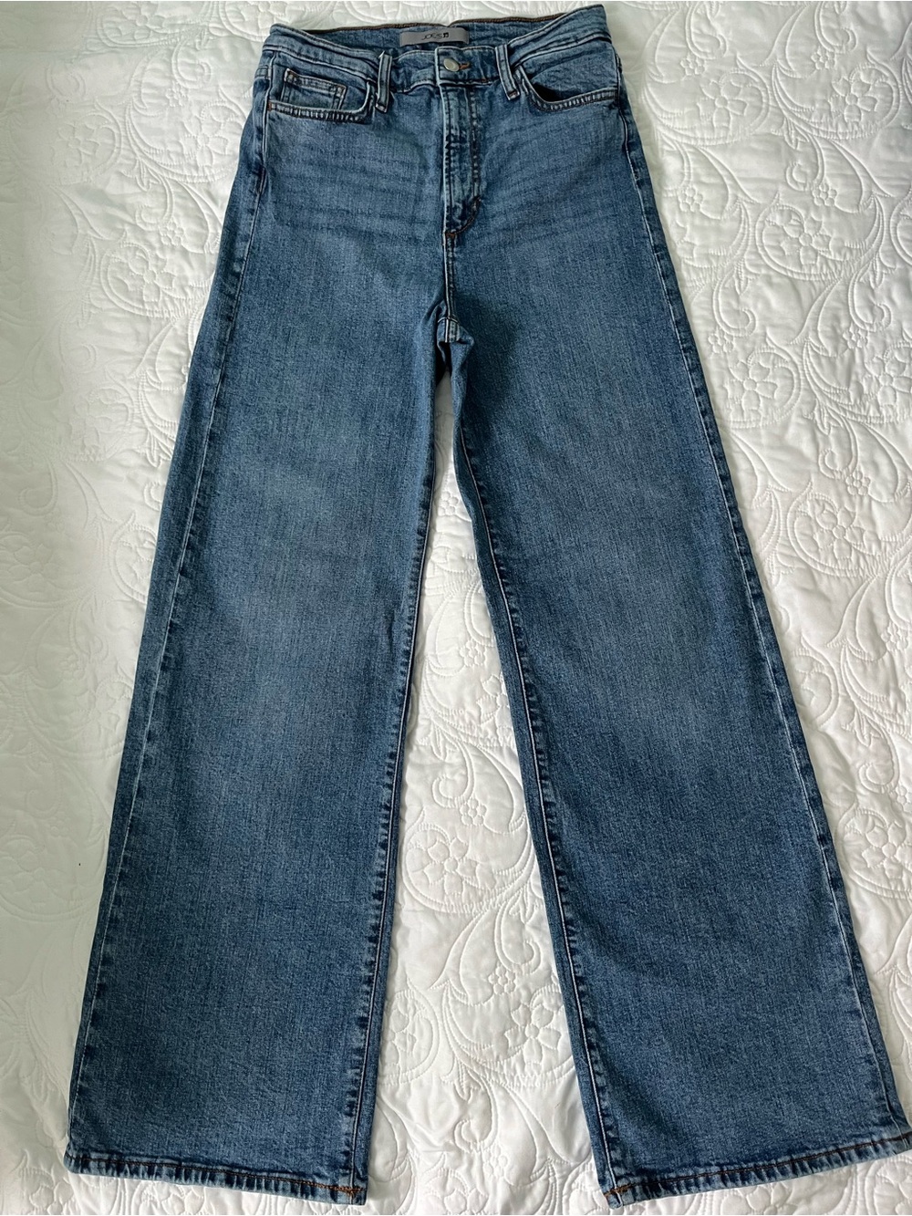 Joe's Jeans Medium Blue Wide-Leg High-Rise Jeans Size 28 Stockholm